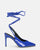 ADENIKE - décolleté en glassy bleu avec lacets