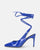 ADENIKE - décolleté en glassy bleu avec lacets