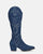 ELLEN - bottes hautes camperos en denim bleu avec pierres précieuses