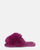 HAMA - pantoufles à bout ouvert en fourrure violet