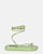 LACEY - tongs plates vert à lacets