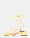 MARYNA - sandales jaunes en PU à lacets