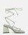 MELISA - sandales à lacets en éco-cuir vert