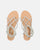 JANIRA - sandales plates à lacets blanc pailleté
