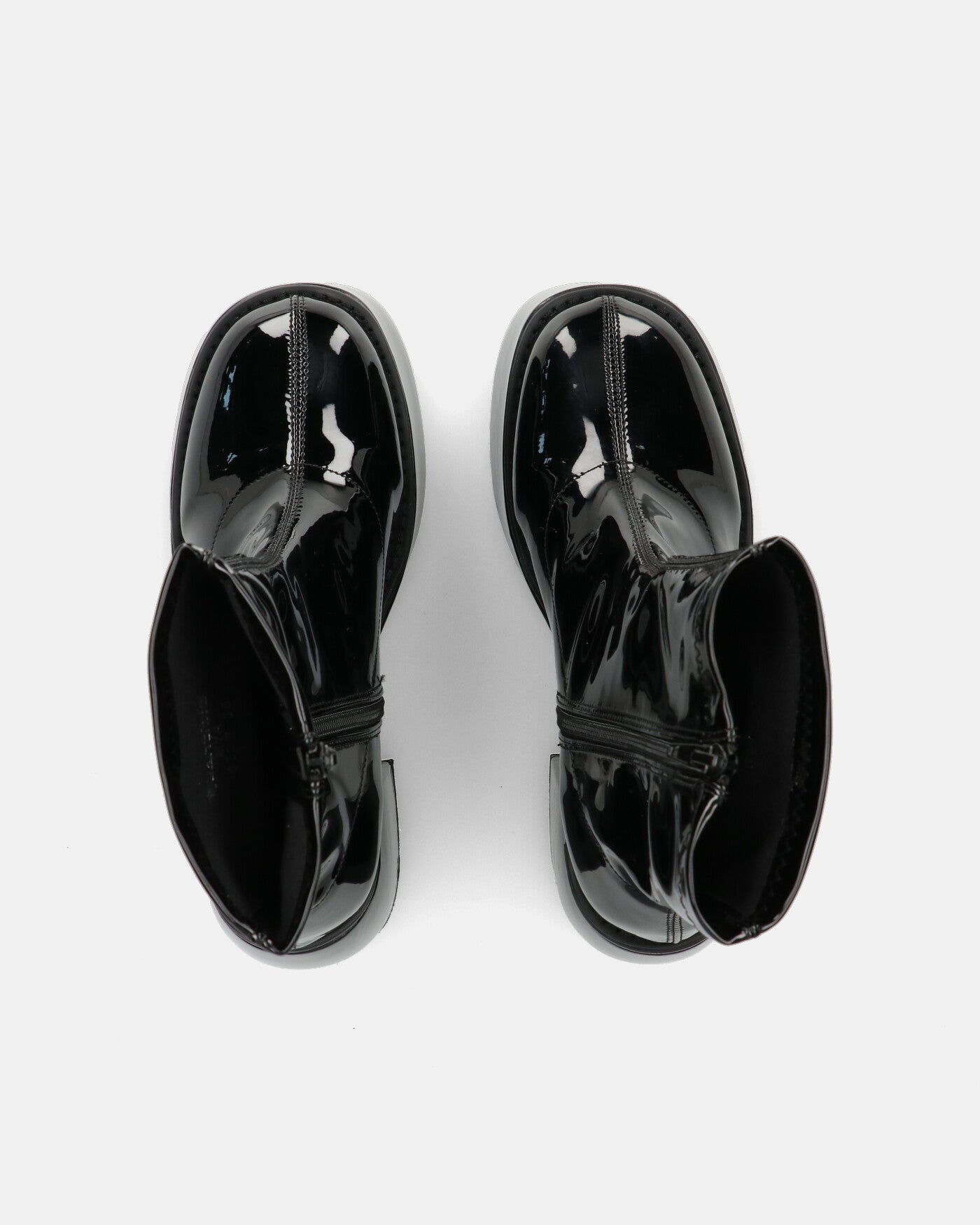 MYA - bottines plateforme à talons hauts en glassy noir