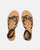 NINA - sandales plates à bride et bandes noir