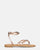 NINA - sandales plates à bride et bandes couleur bronze