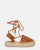 SHIRLEY - sandales à plateforme avec décorations en tissu marron