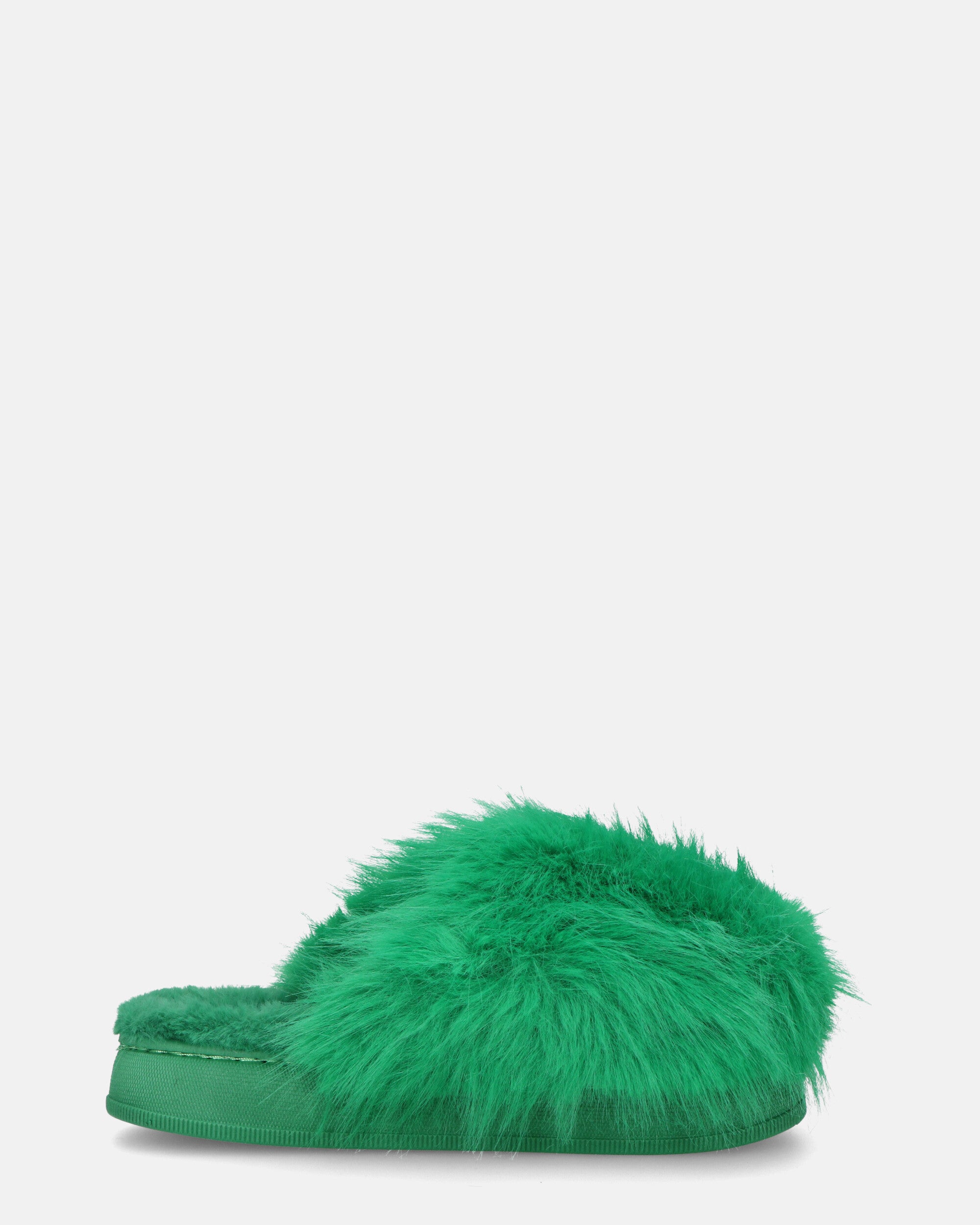 STAFFI - chaussons en fourrure vert