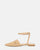 SWAMI - sandales plates beiges avec décoration