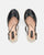 REDIA - sandales à semelles compensées en paille et bout en éco-cuir noir