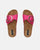 LENA - sandales avec semelle en liège et bande fuchsia