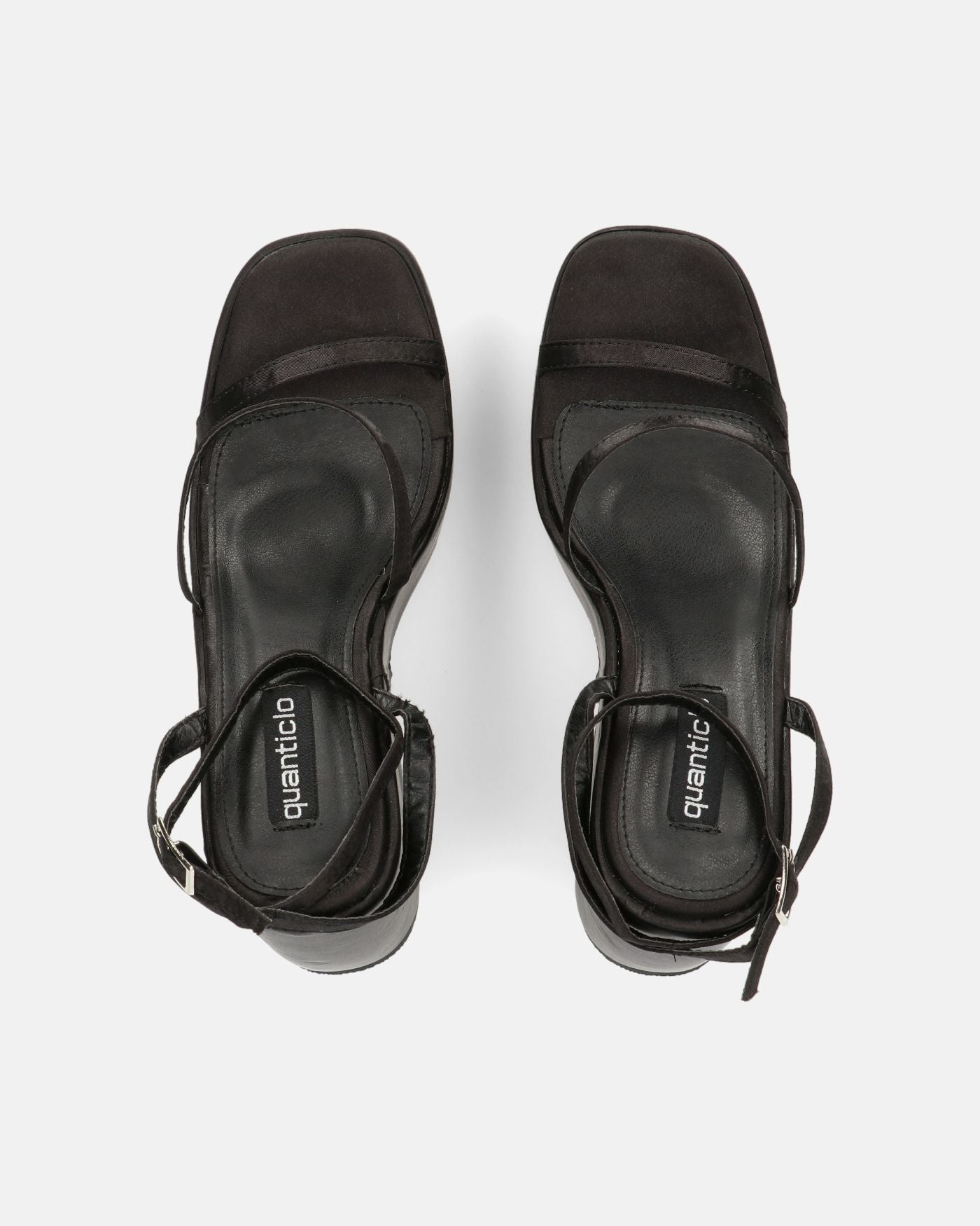 MARIMAR - sandales compensées en lycra noir