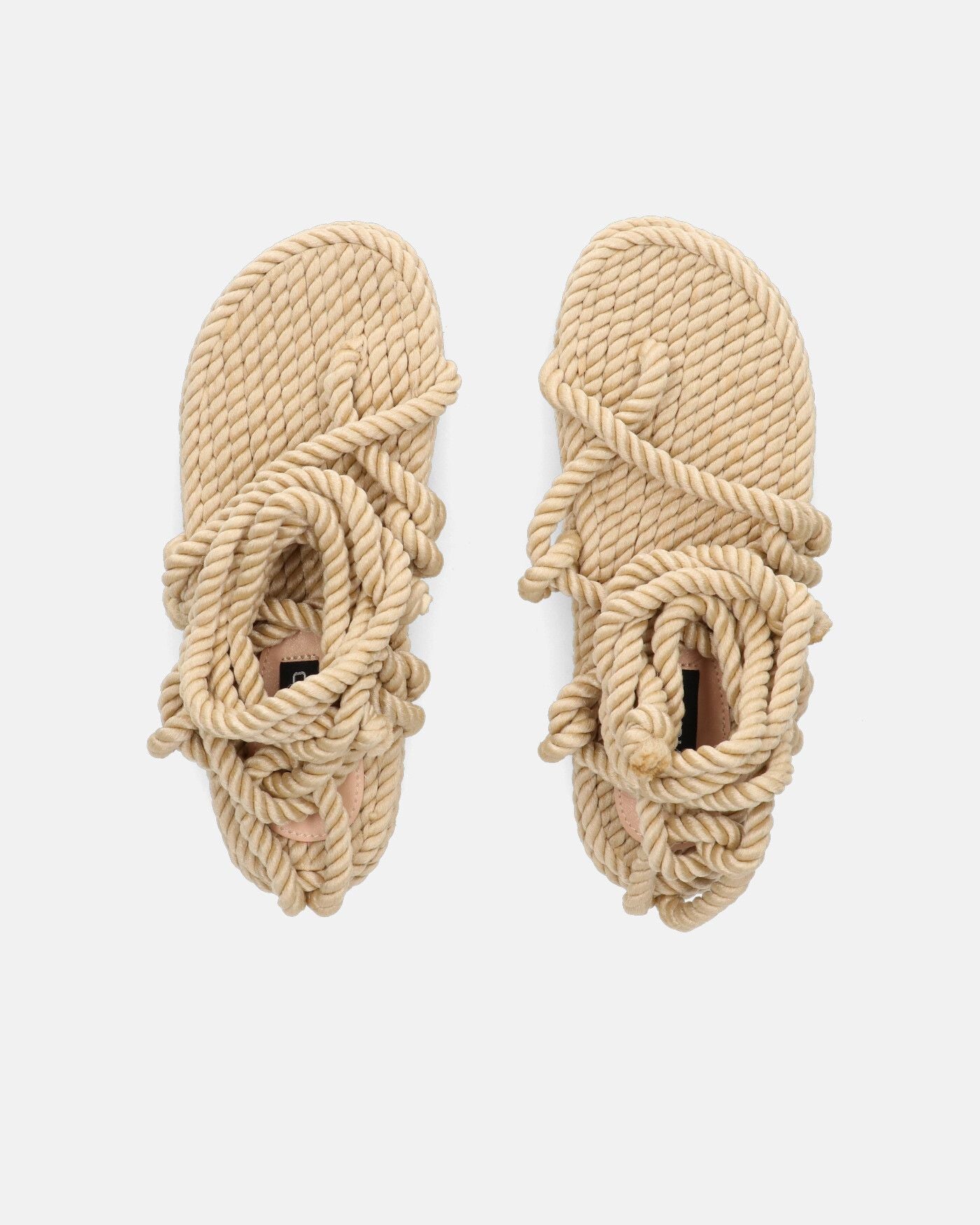 IRYNA - sandales basses beige en corde tressée