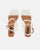 TIARA - sandales blancs en éco-cuir à lacets