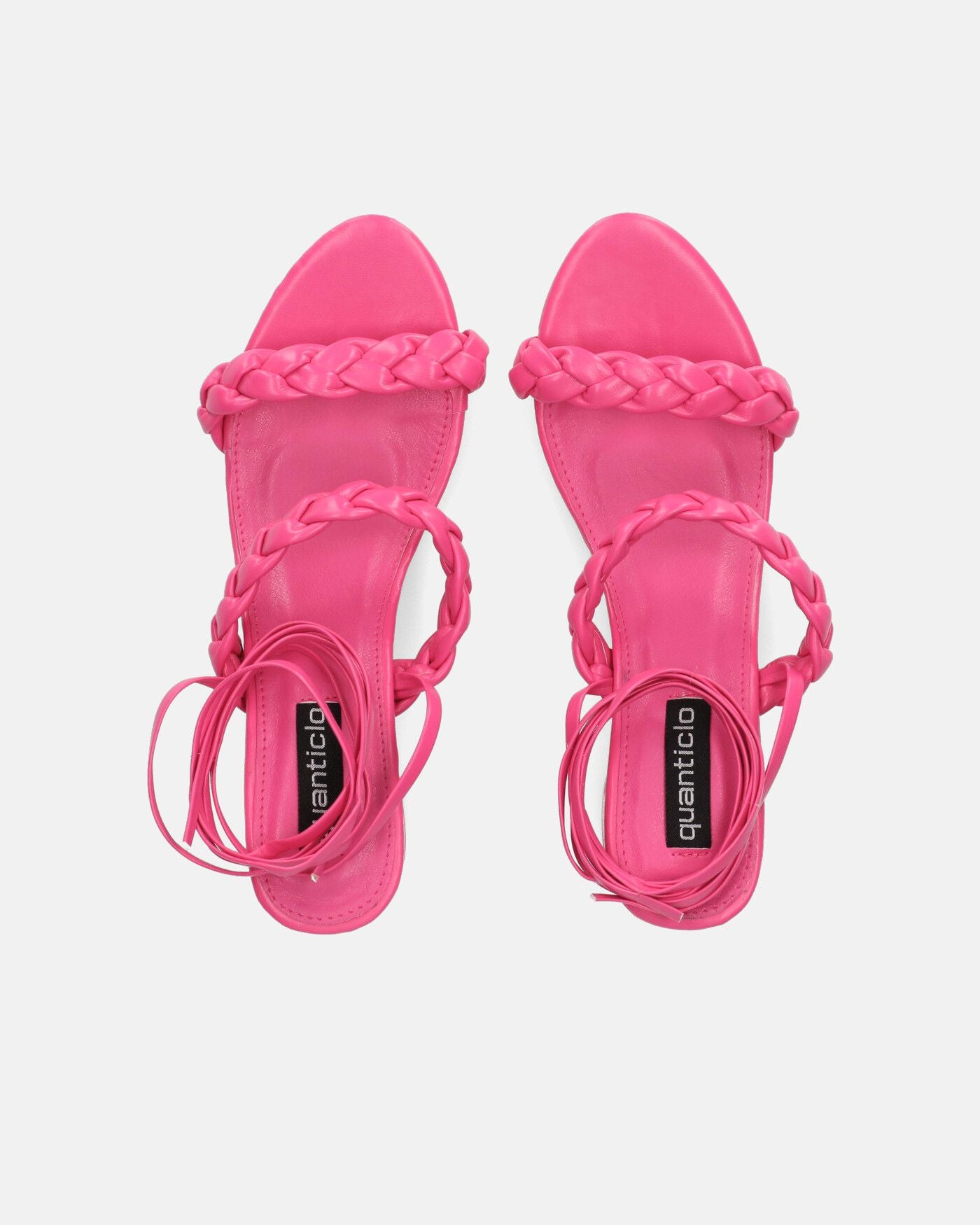 TARISAI - sandales en simili cuir fucsia à lacets