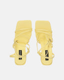 OKSANA - sandales à talon et bride en éco-cuir jaune