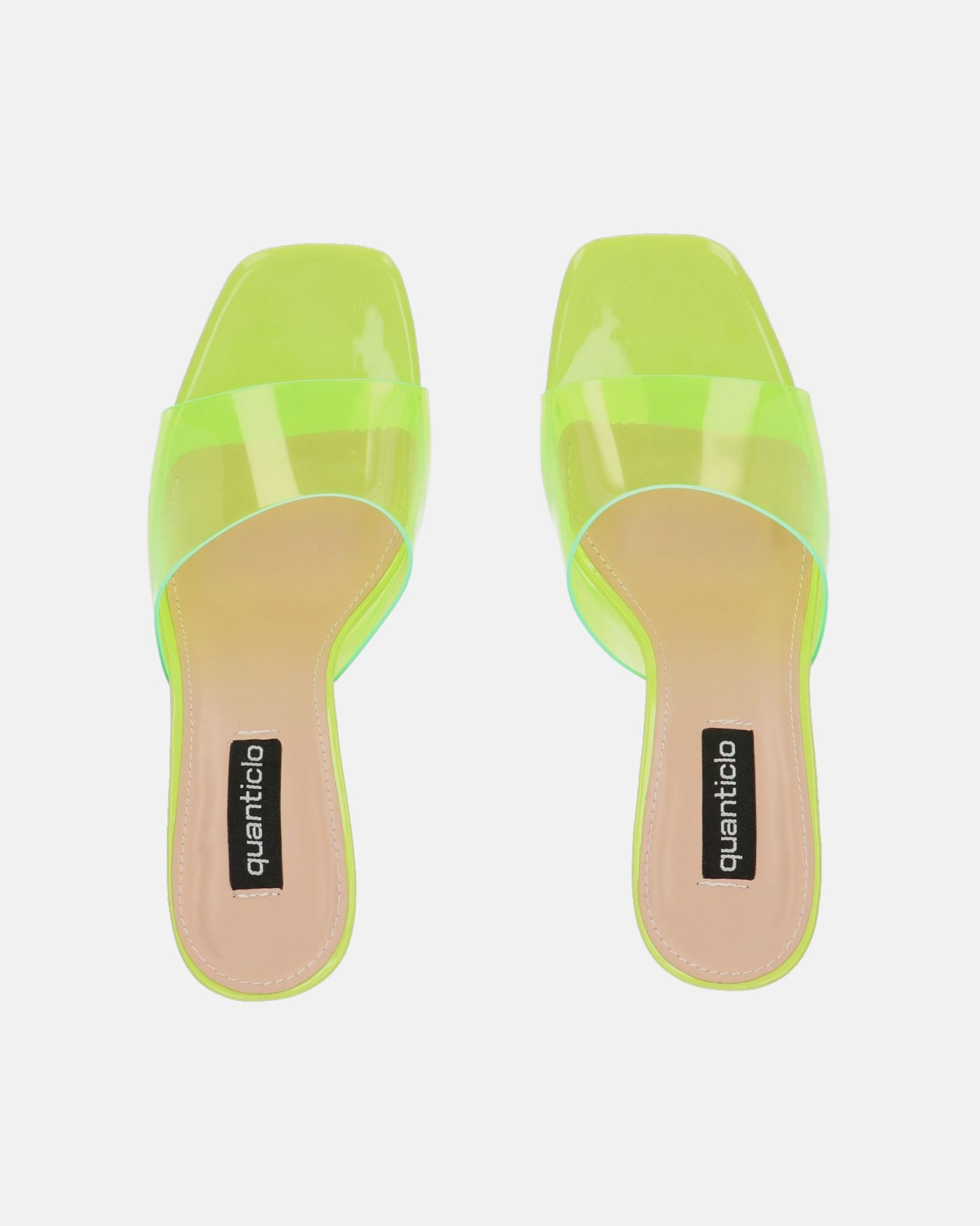 FIAMMA - sandale à talon en plexiglas jaune avec semelle en PU