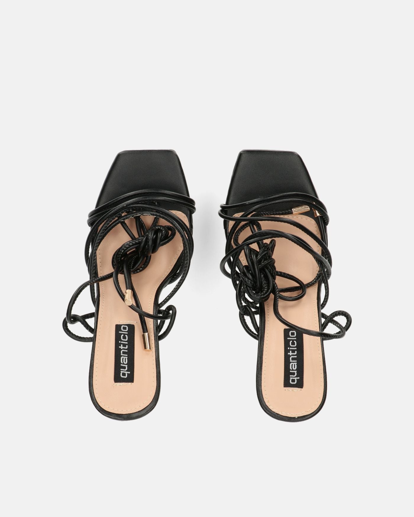DELILA - sandales noires à talon haut et plateforme
