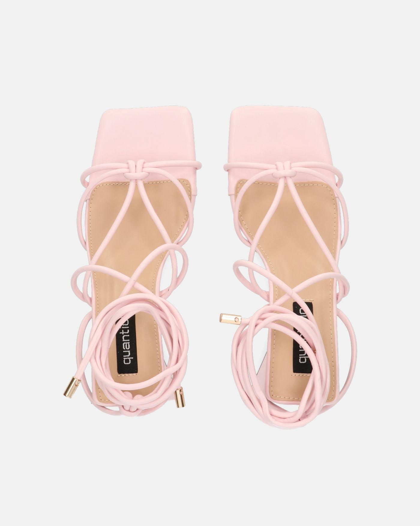 MELISA - sandales à lacets en éco-cuir rose