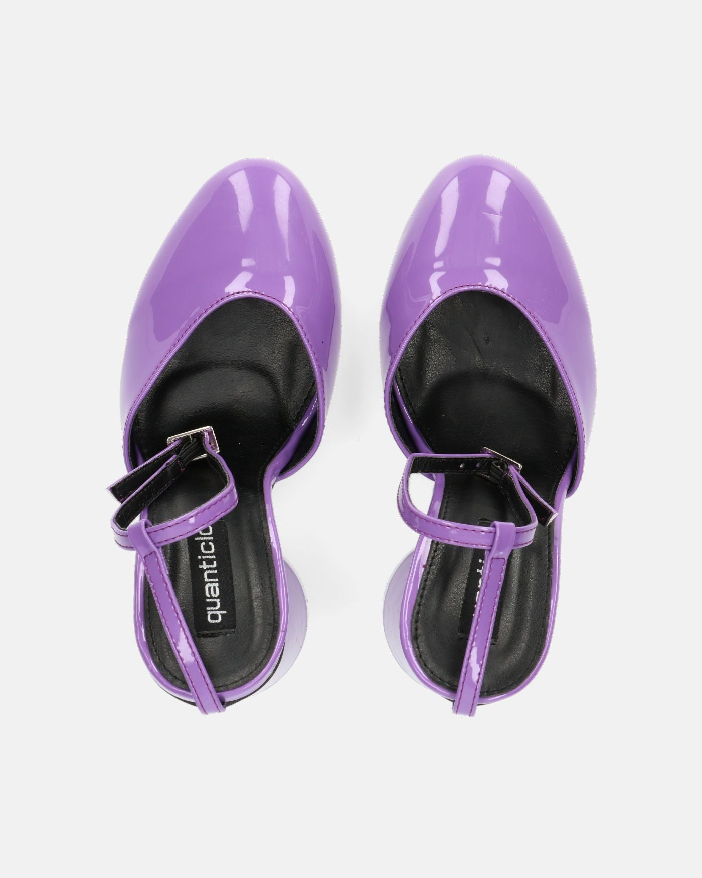MAYBELLE - sandales glassy violet à talon cylindrique