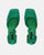 VIDA - chaussures à talon carré en satin vert