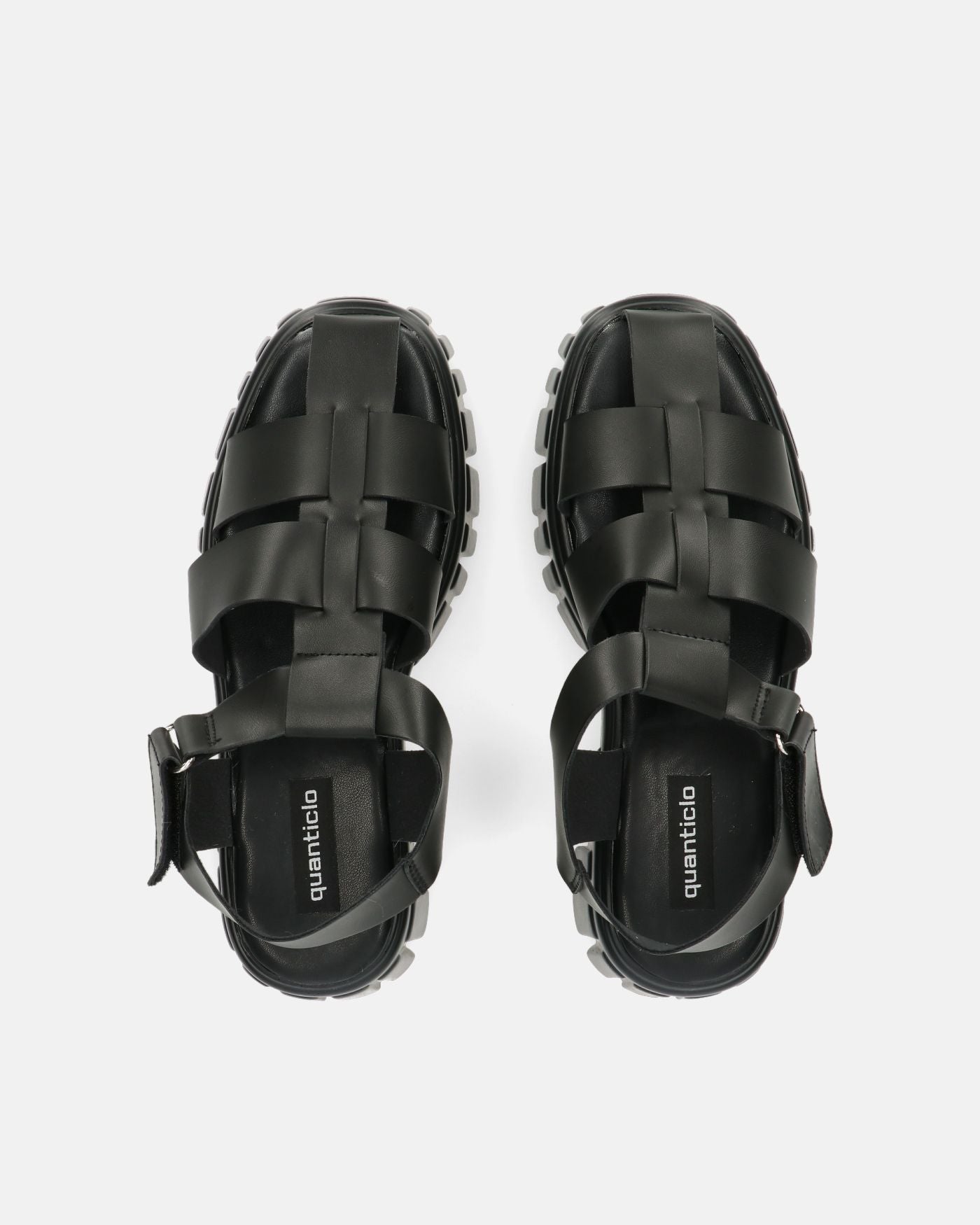 MACKENZIE - sandales à plateforme avec brides en éco-cuir noir