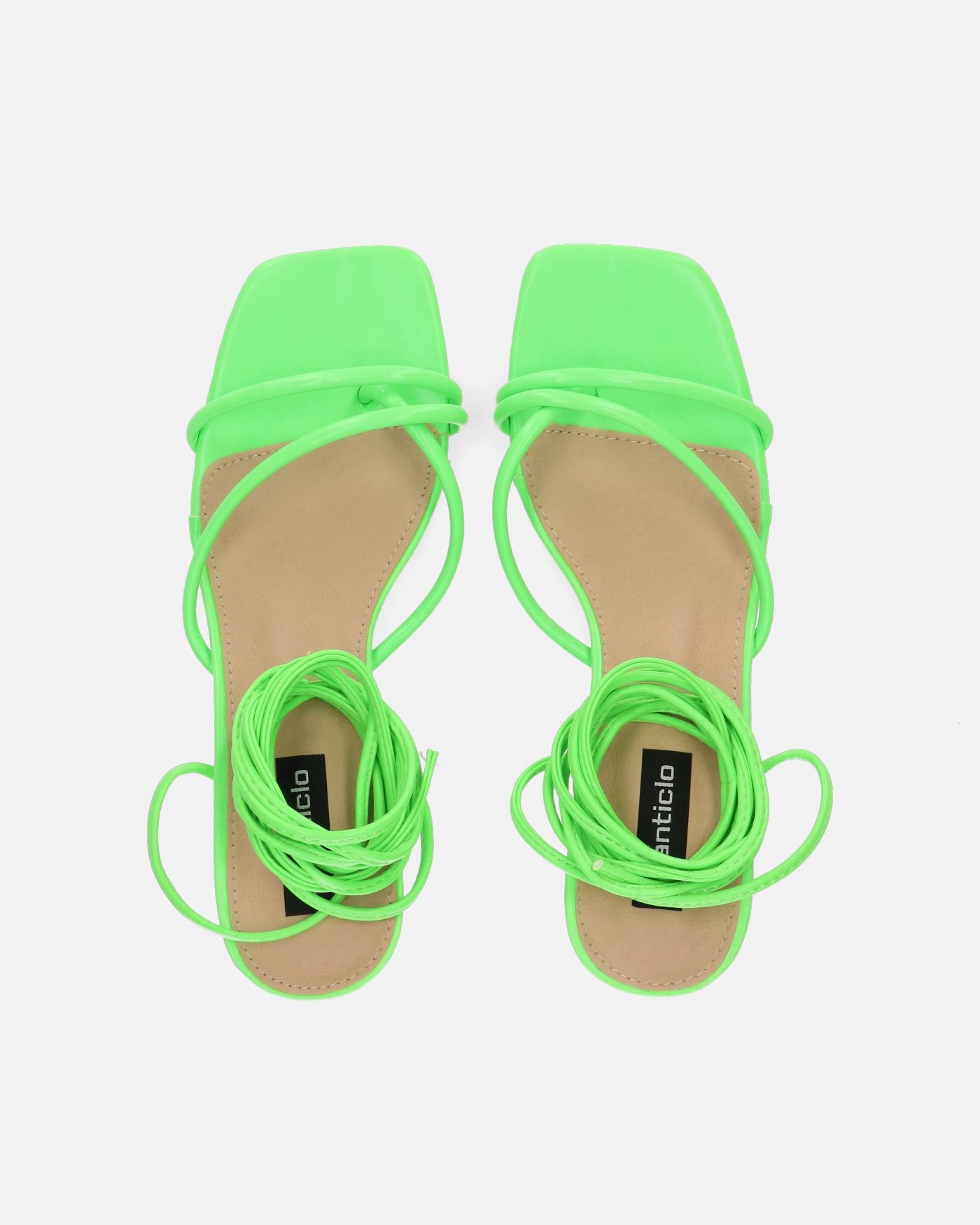 HOARA - sandales à talons en éco-cuir vert