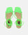 HOARA - sandales à talons en éco-cuir vert