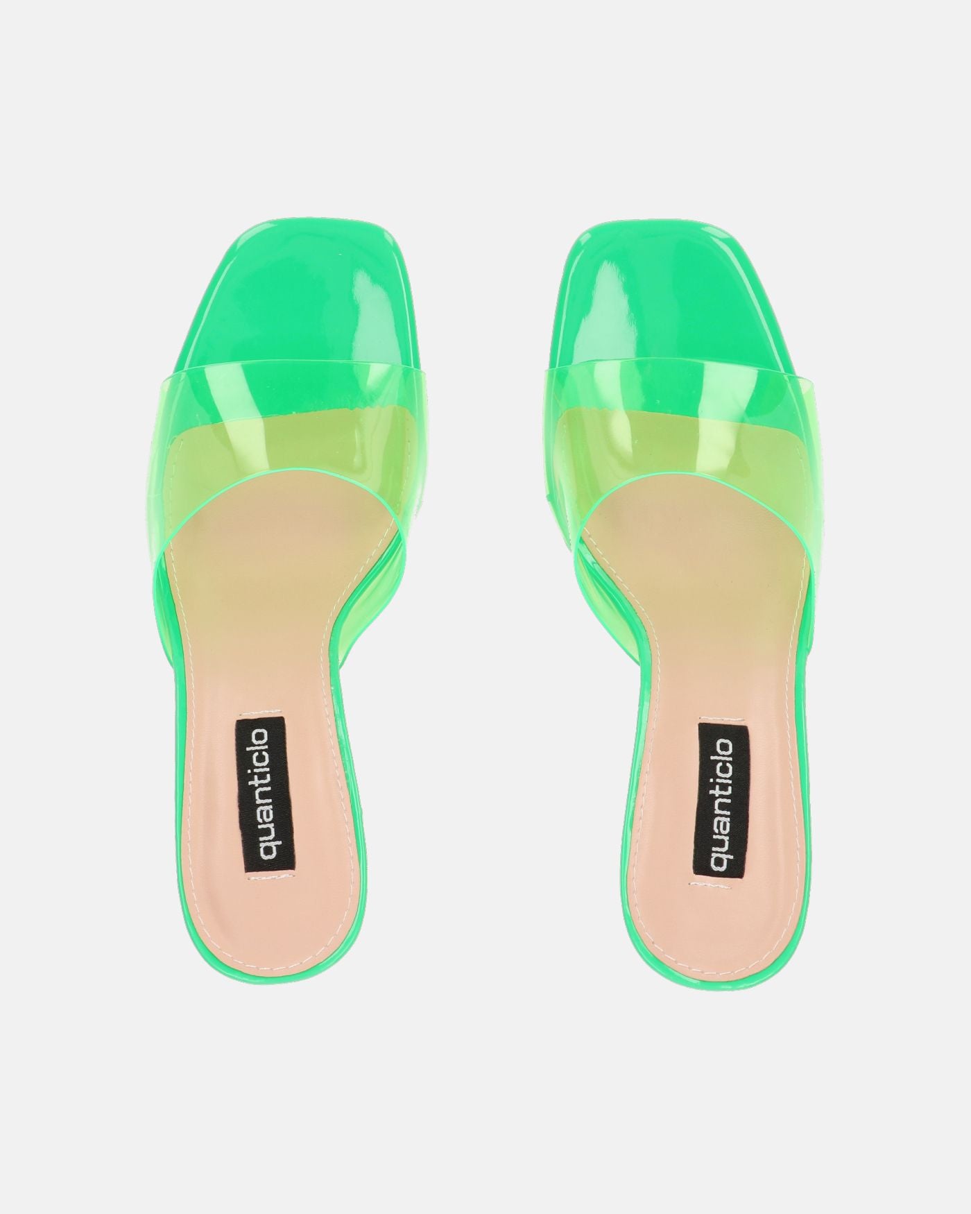 FIAMMA - sandale à talon en plexiglas vert avec semelle en PU