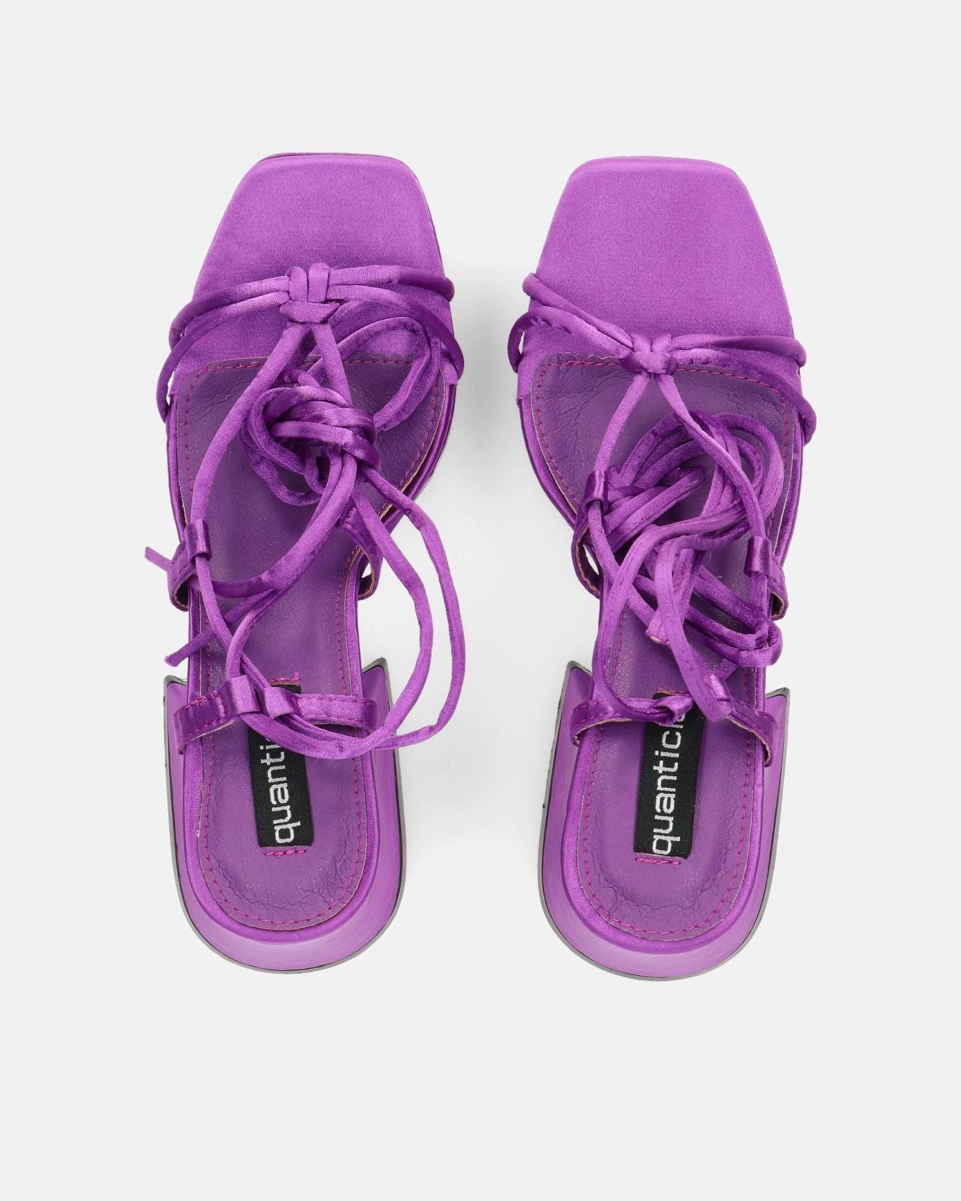 LORINA - sandales en lycra violet avec talon et plateforme
