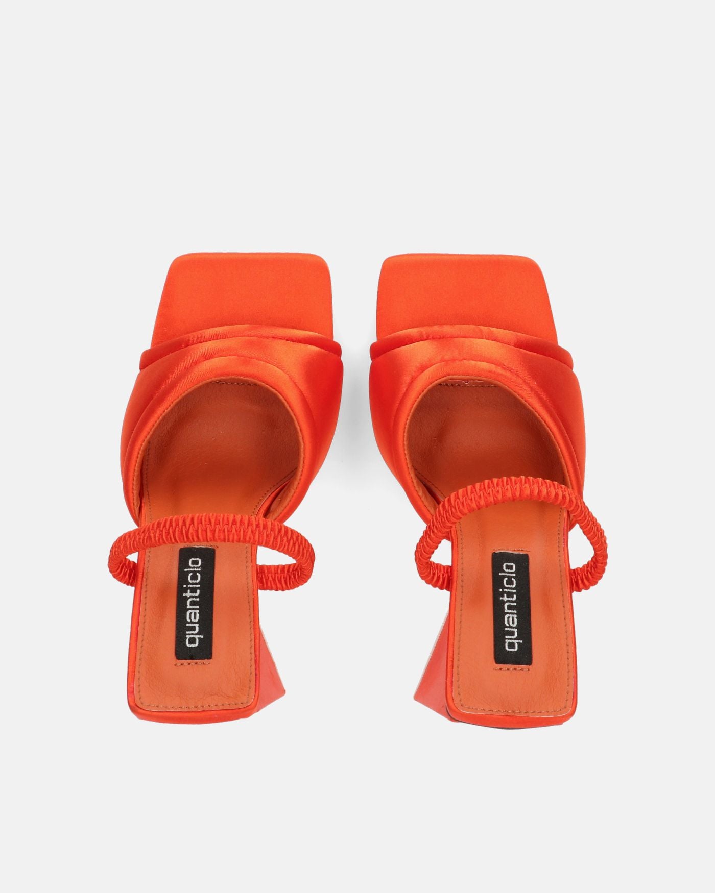 EMMI - sandales à talons orange avec élastique