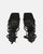 SAMOA - sandales noires en lycra à talon haut et lacets