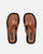 MONIA - tongs marron avec plateforme en daim