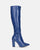 KSENIA - bottes hautes en cocodrile bleu