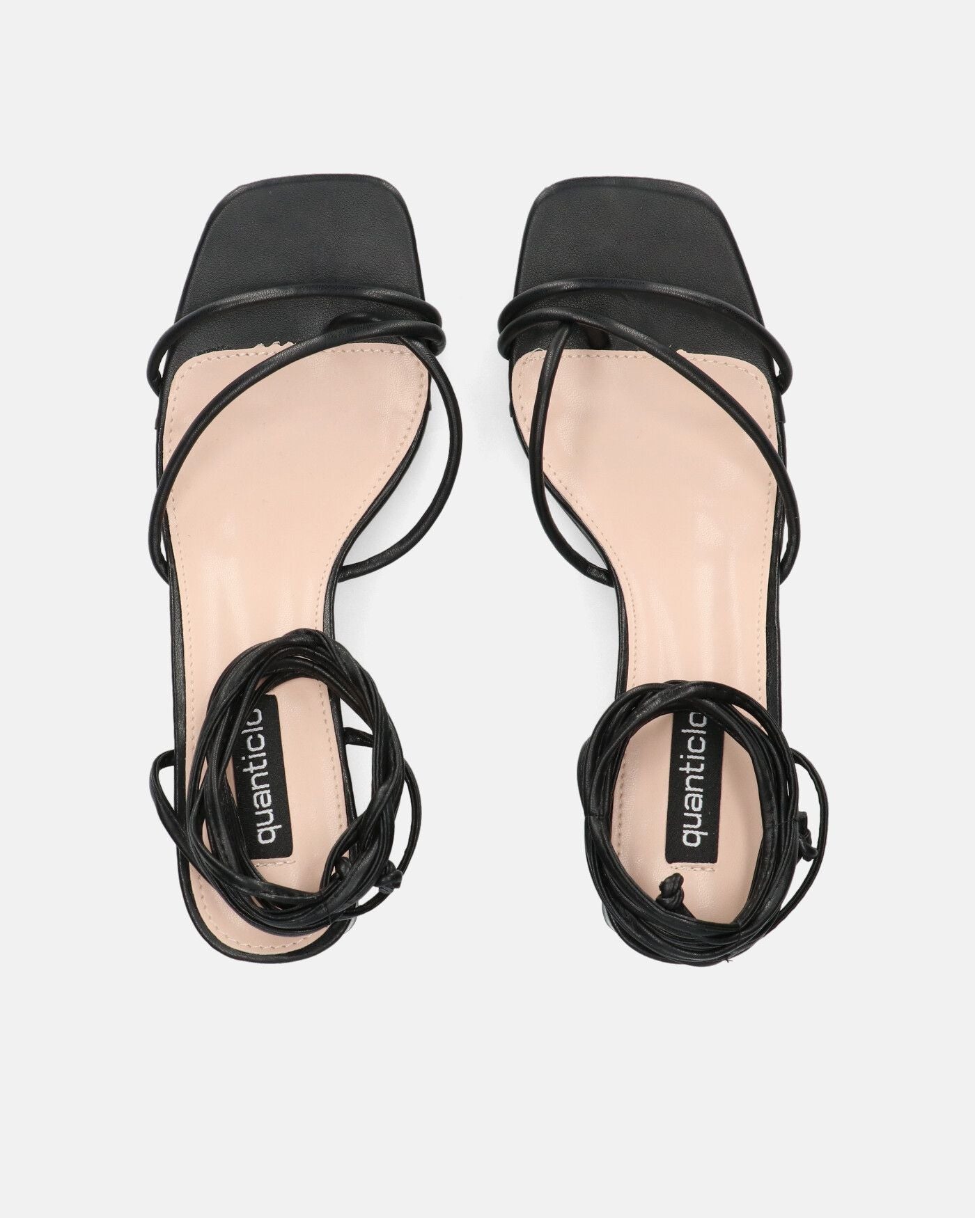 HOARA - sandales à talons en éco-cuir noir