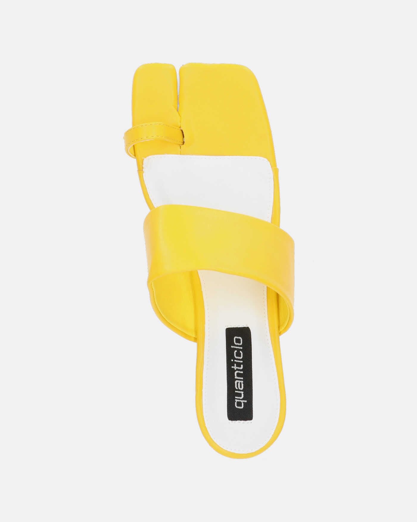 PIERA - sandale à talon bas en jaune