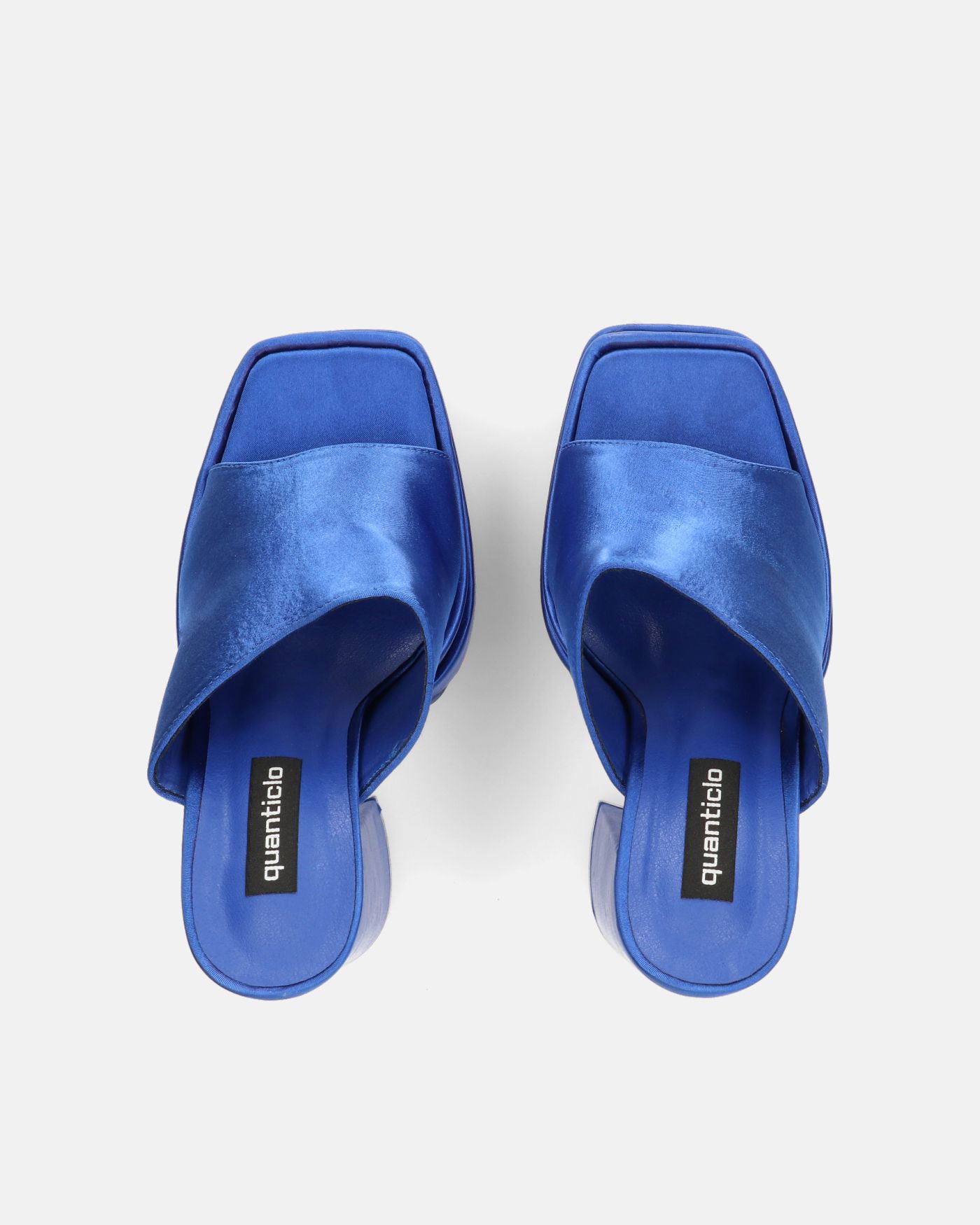 PHILOMENA - sandales à plateforme à talons hauts en lycra bleu