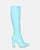 KSENIA - bottes hautes en cocodrile bleu claire