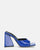 MILEY - sandales en glassy bleu à talon carré