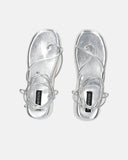 COHILA - sandales argentées à plateforme en glassy