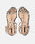 KENZA - sandales en python beige à brides et clous