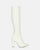 KSENIA - bottes hautes en cocodrile blanc