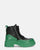 CHRISTIANE - chaussures verts à glissière en PU