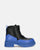 CHRISTIANE - chaussures bleues à glissière en PU