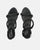 TARISAI - sandales en simili cuir noir à lacets