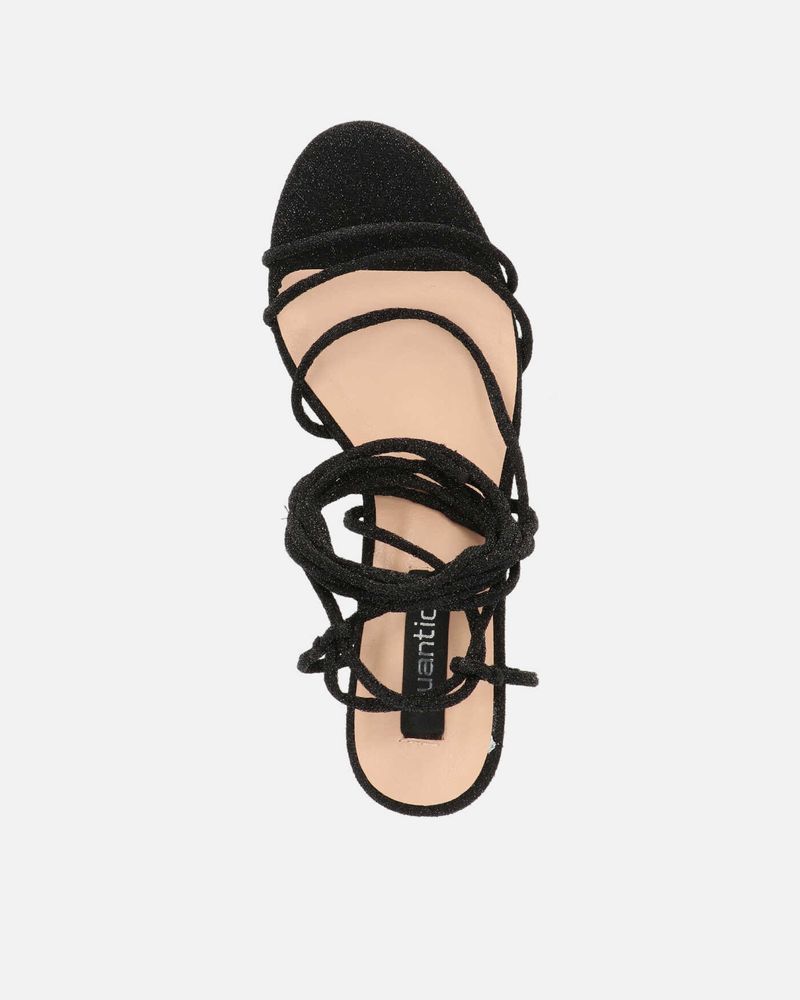 TALIA - sandales à talons en glitter noires