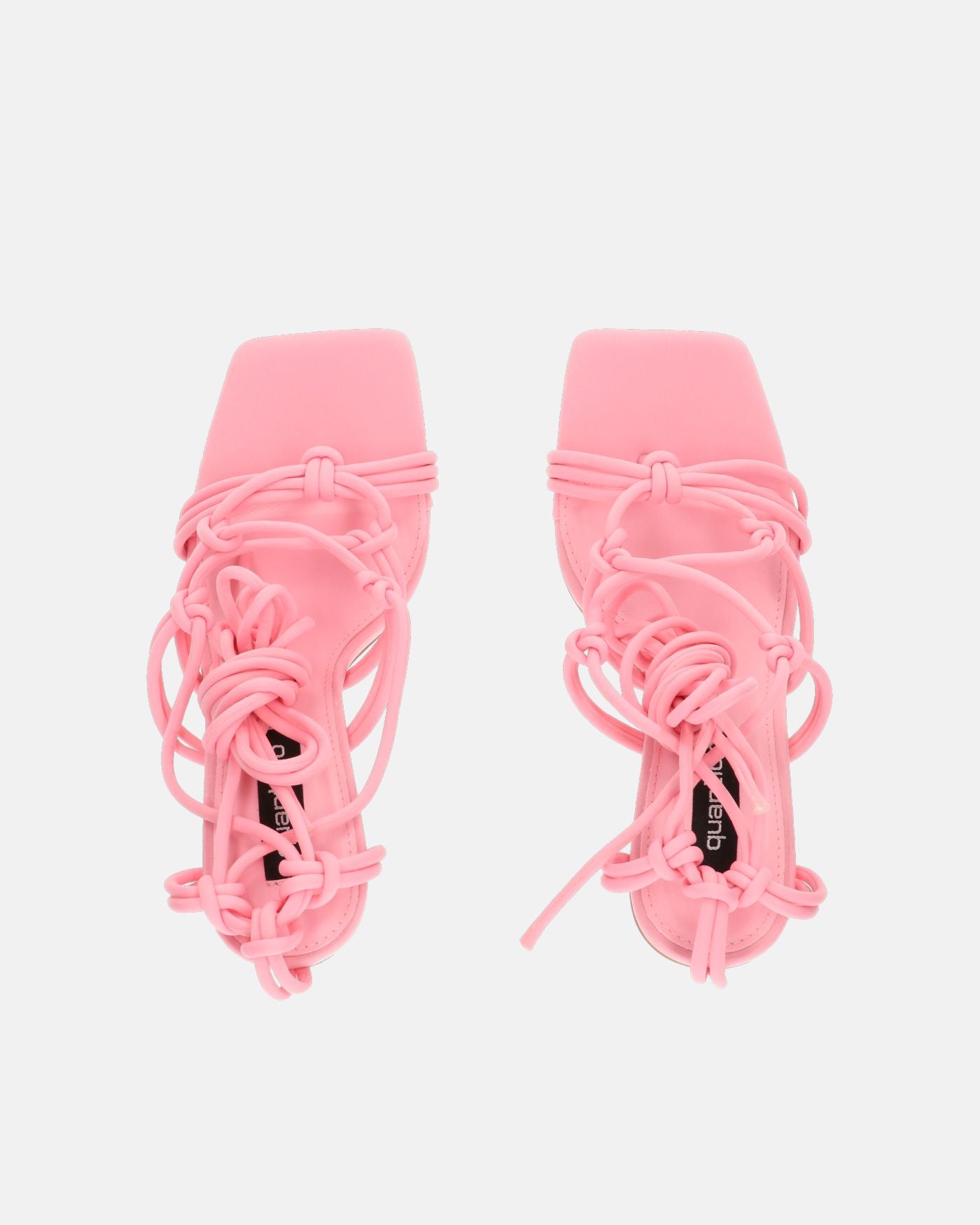SAMOA - sandales rose en lycra à talon haut et lacets