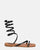 SIENNA - sandales à semelle marron et spirale noir