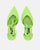 MAURA - escarpins pointus à lacets lycra vert claire